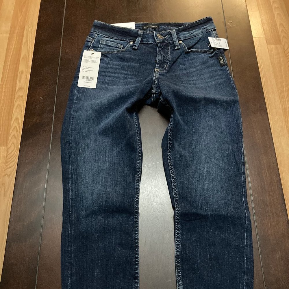 NWT Silver Jeans Suki Skinny Crop 26